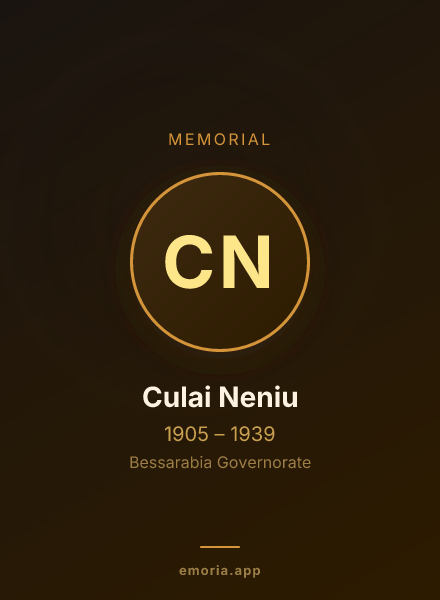 Memorial portrait of Culai Neniu