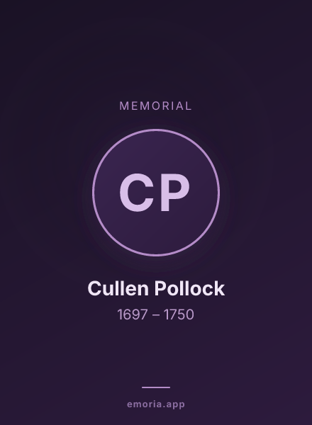 Memorial portrait of Cullen Pollock