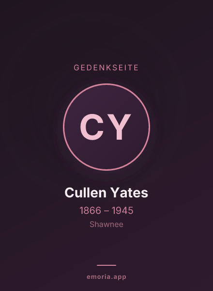 Gedenkportrait von Cullen Yates