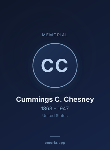 Memorial portrait of Cummings C. Chesney