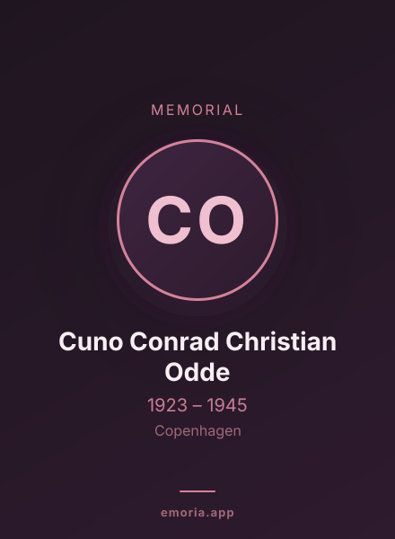 Memorial portrait of Cuno Conrad Christian Odde