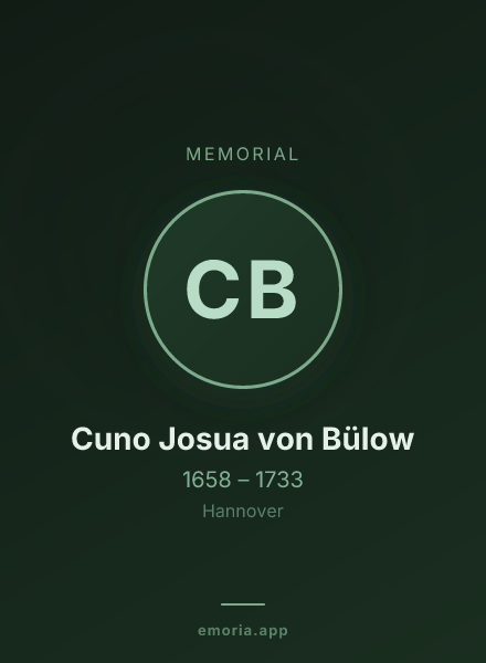 Memorial portrait of Cuno Josua von Bülow