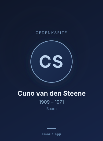 Gedenkportrait von Cuno van den Steene