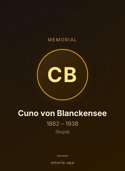 Memorial portrait of Cuno von Blanckensee