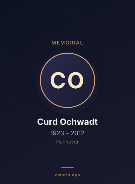Memorial portrait of Curd Ochwadt