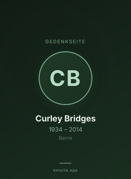 Gedenkportrait von Curley Bridges