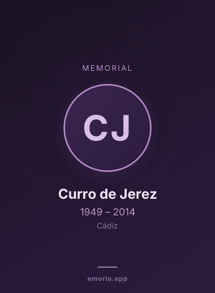 Memorial portrait of Curro de Jerez