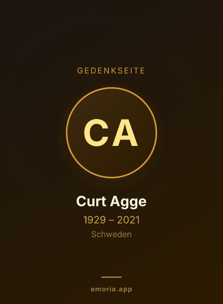 Gedenkportrait von Curt Agge
