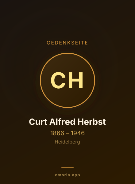 Gedenkportrait von Curt Alfred Herbst