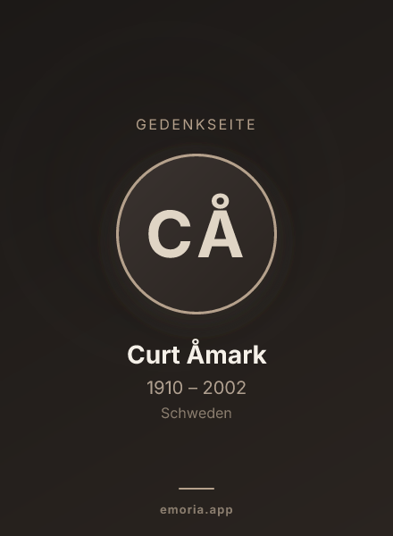 Gedenkportrait von Curt Åmark