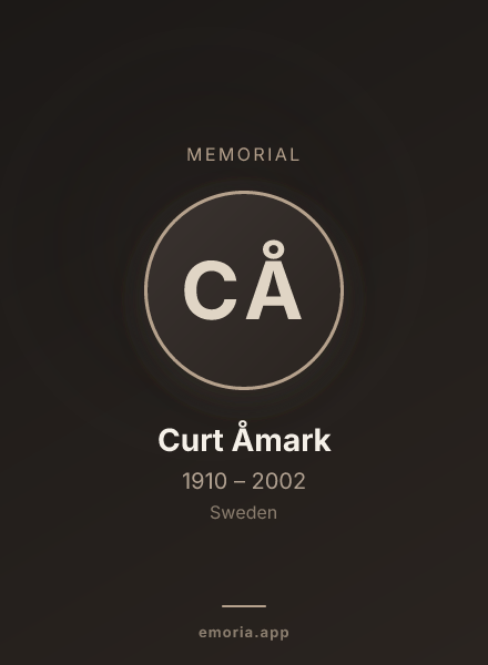 Memorial portrait of Curt Åmark