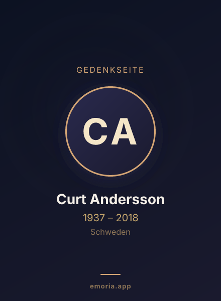 Gedenkportrait von Curt Andersson