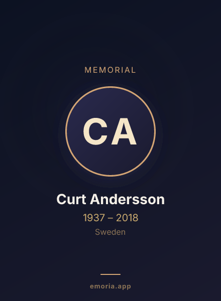 Memorial portrait of Curt Andersson