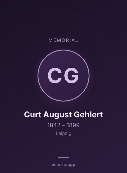 Memorial portrait of Curt August Gehlert