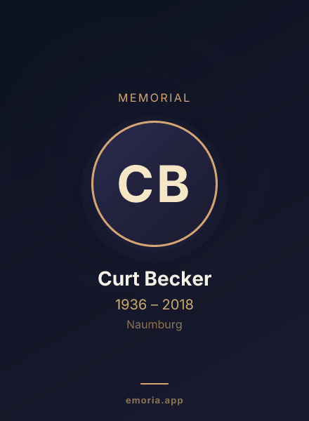 Memorial portrait of Curt Becker