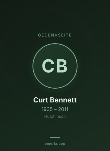 Gedenkportrait von Curt Bennett