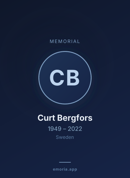 Memorial portrait of Curt Bergfors