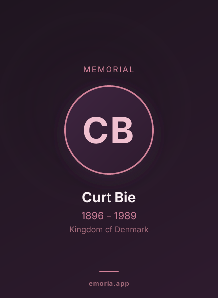 Memorial portrait of Curt Bie