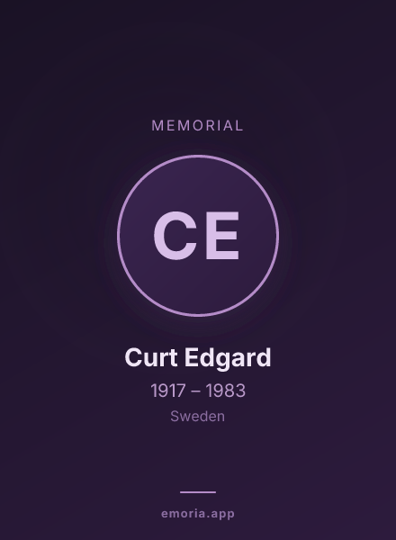 Memorial portrait of Curt Edgard