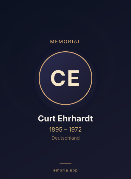 Memorial portrait of Curt Ehrhardt