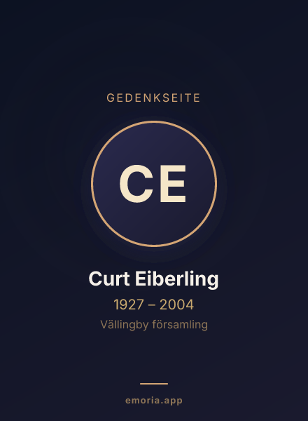 Gedenkportrait von Curt Eiberling