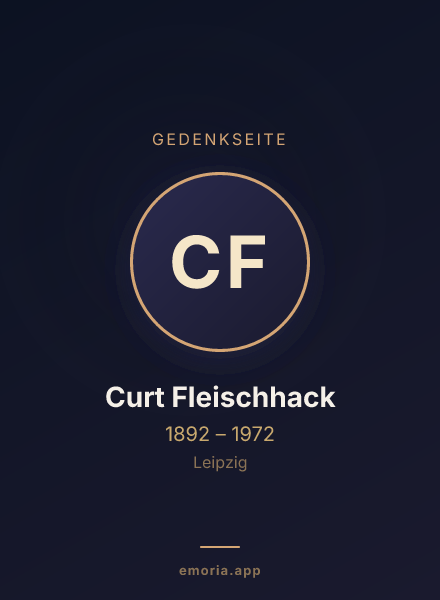 Gedenkportrait von Curt Fleischhack
