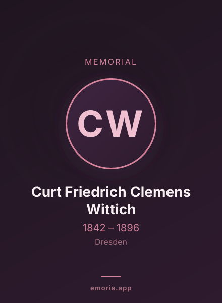 Memorial portrait of Curt Friedrich Clemens Wittich