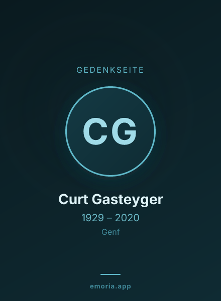 Gedenkportrait von Curt Gasteyger