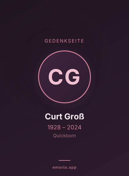Gedenkportrait von Curt Groß