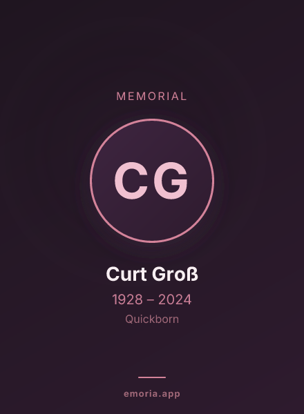 Memorial portrait of Curt Groß