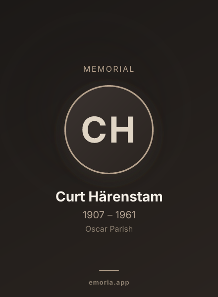 Memorial portrait of Curt Härenstam
