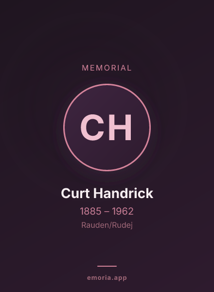 Memorial portrait of Curt Handrick
