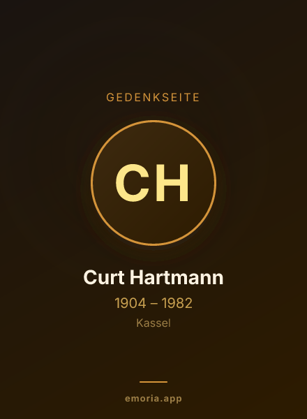 Gedenkportrait von Curt Hartmann
