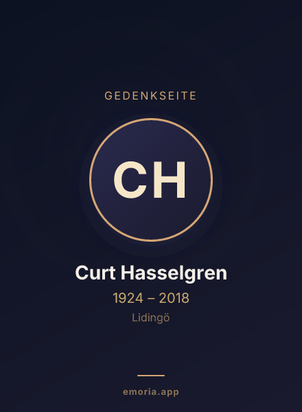 Gedenkportrait von Curt Hasselgren