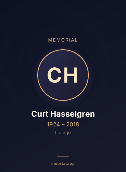 Memorial portrait of Curt Hasselgren