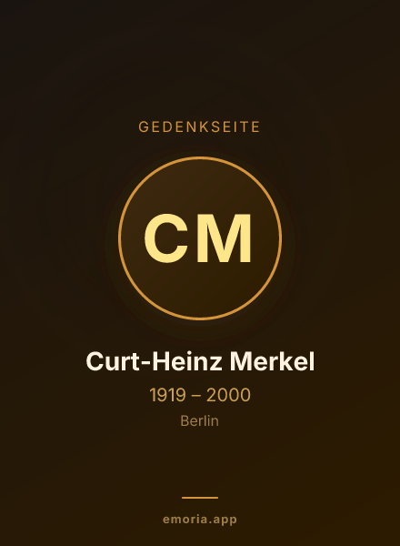 Gedenkportrait von Curt-Heinz Merkel