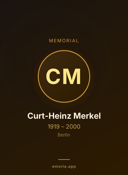 Memorial portrait of Curt-Heinz Merkel