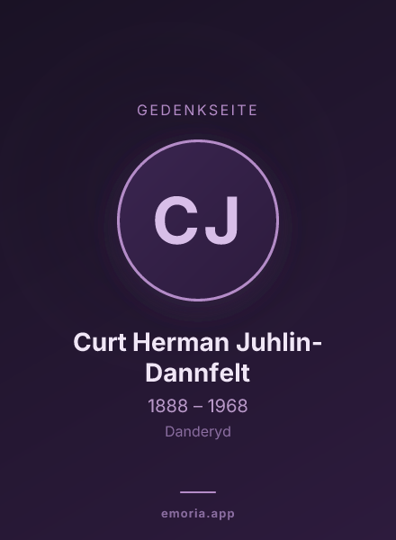 Gedenkportrait von Curt Herman Juhlin-Dannfelt