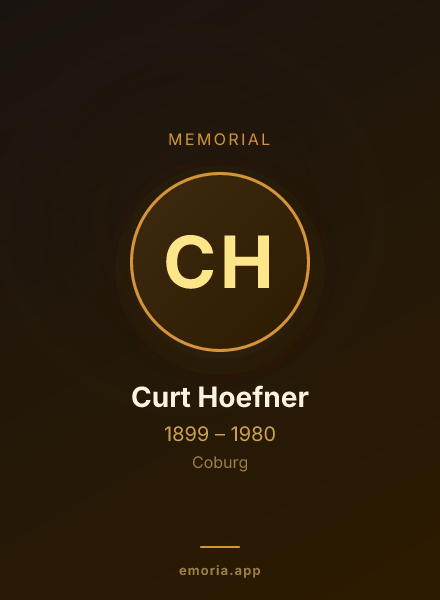 Memorial portrait of Curt Hoefner