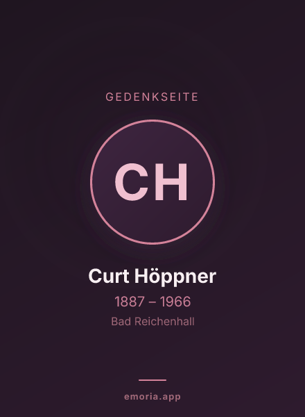 Gedenkportrait von Curt Höppner