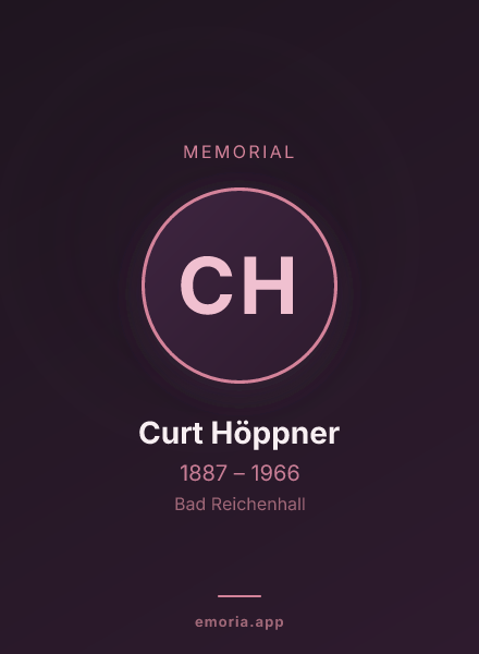 Memorial portrait of Curt Höppner