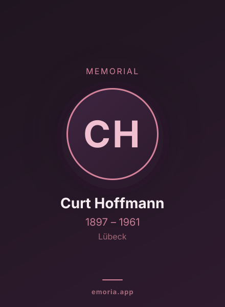 Memorial portrait of Curt Hoffmann