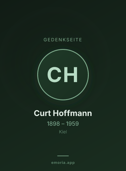 Gedenkportrait von Curt Hoffmann