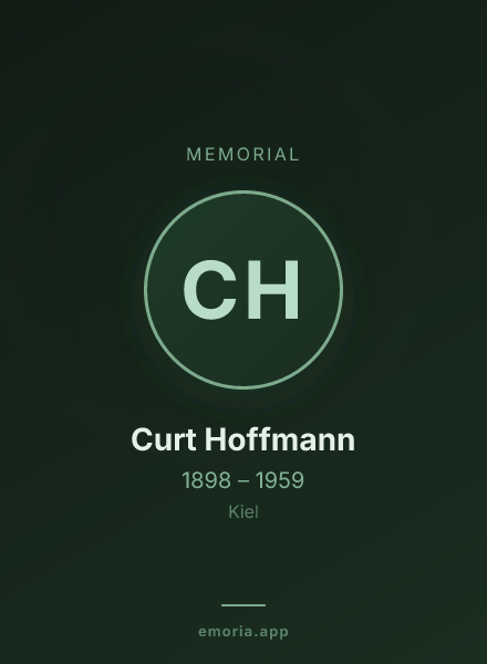 Memorial portrait of Curt Hoffmann