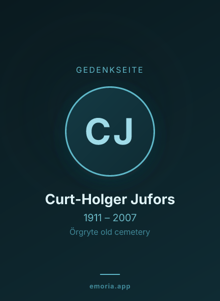 Gedenkportrait von Curt-Holger Jufors