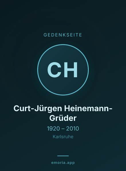 Gedenkportrait von Curt-Jürgen Heinemann-Grüder
