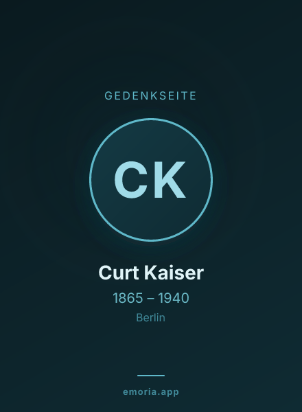 Gedenkportrait von Curt Kaiser
