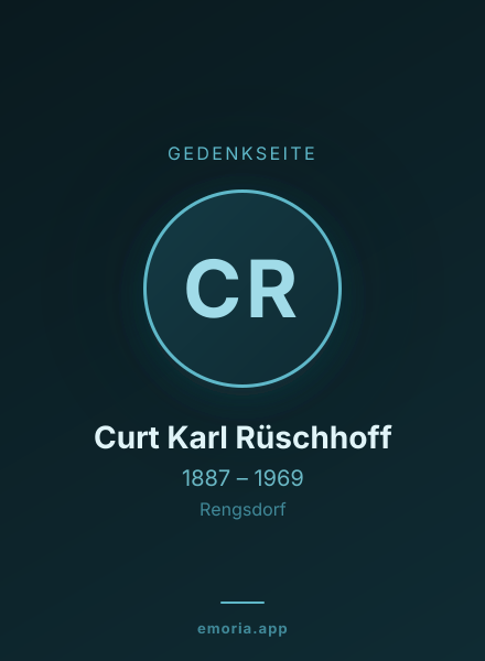 Gedenkportrait von Curt Karl Rüschhoff