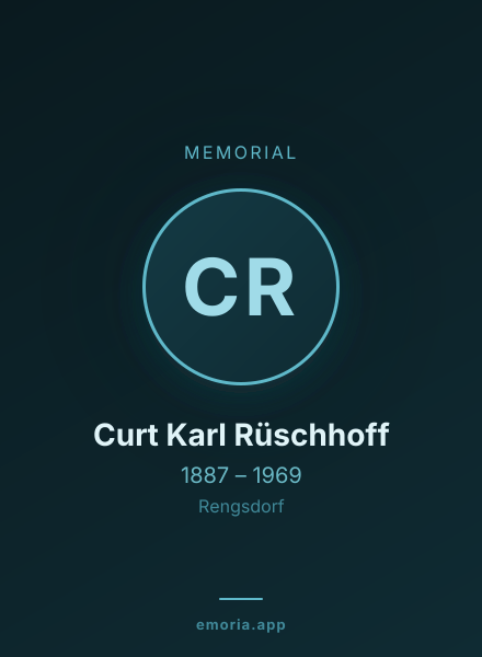 Memorial portrait of Curt Karl Rüschhoff
