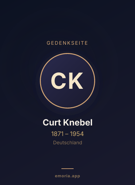 Gedenkportrait von Curt Knebel